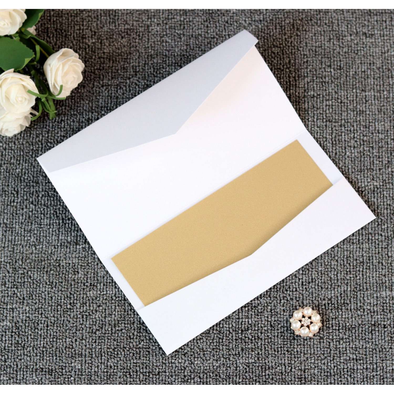 Pocket Invitation With Envelope Holiday Greeting Card With Hemp Rope